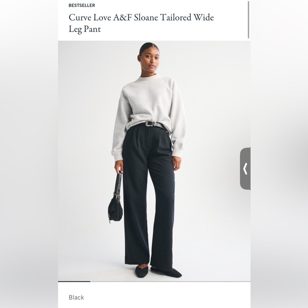 Abercrombie & Fitch Black Wide Leg Pants